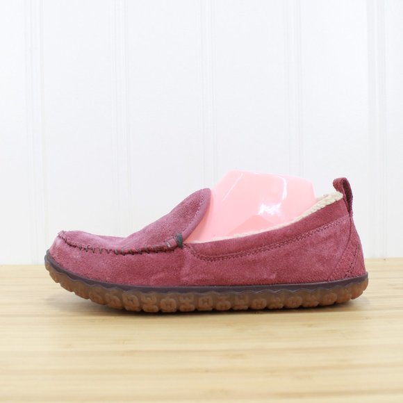 L.L. Bean Shoes - LL BEAN Women's Pink Suede Sherpa Lined Mountain Moccasin Slippers Size 9 M